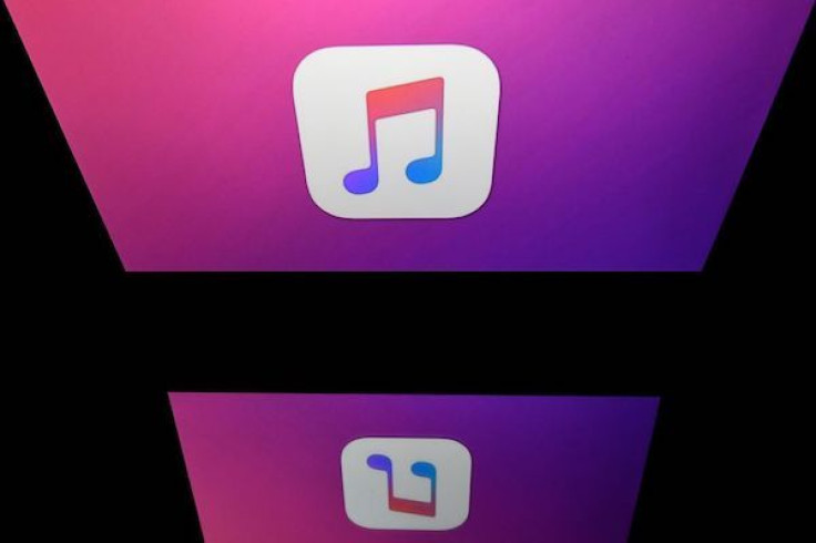 A logo for Apple Music is pictured.