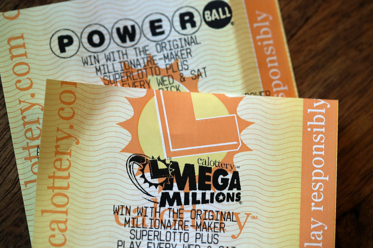 Powerball and Mega Millions lottery tickets are displayed on Jan. 3, 2018 in San Anselmo, California.