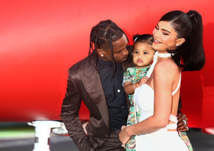 Travis Scott and Kylie Jenner attend the Travis Scott: "Look Mom I Can Fly" Los Angeles Premiere at The Barker Hanger on Aug. 27, 2019 in Santa Monica, California.