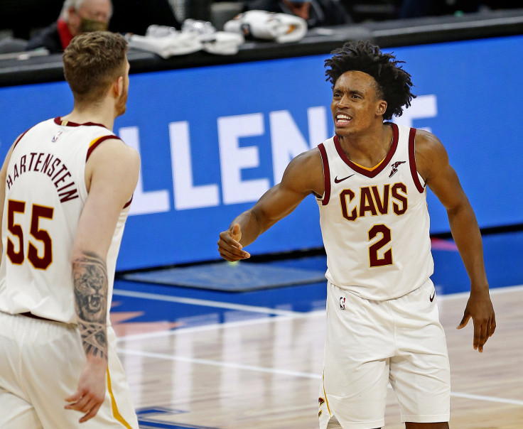 Collin Sexton #2 and Isaiah Hartenstein #55 of the Cleveland Cavaliers
