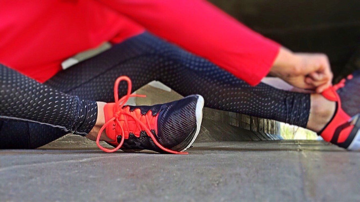 Pictured: A person getting ready for exercise.