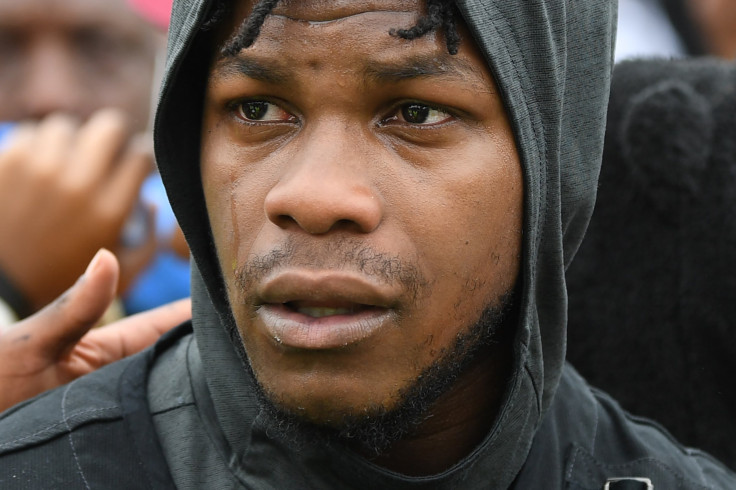 "Star Wars" actor John Boyega is pictured at an anti-racism protest where he made a speech in London on June 3, 2020.