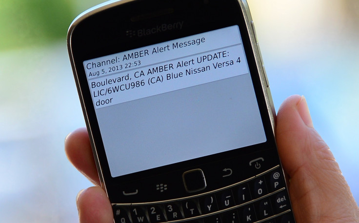 This is a representational image showing a cellphone displays the Amber Alert issued in Los Angeles, California, Aug. 5, 2013.