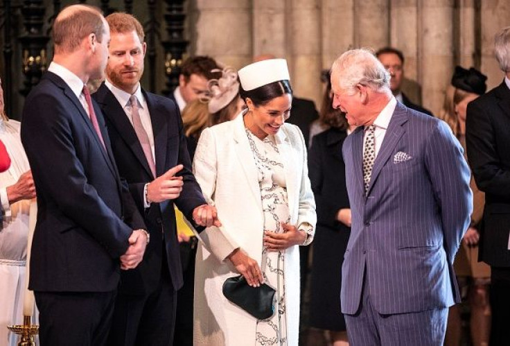 Prince William, Prince Harry, Meghan Markle and Prince Charles at the Westminster Abbey Commonwealth day service on March 11, 2019 in London. 