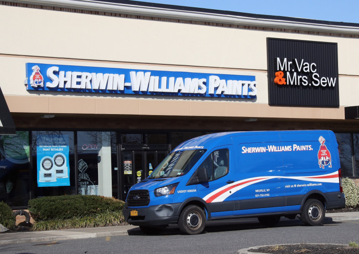 A Sherwin-Williams Paints storefront photographed on March 16, 2020 in Melville, New York.