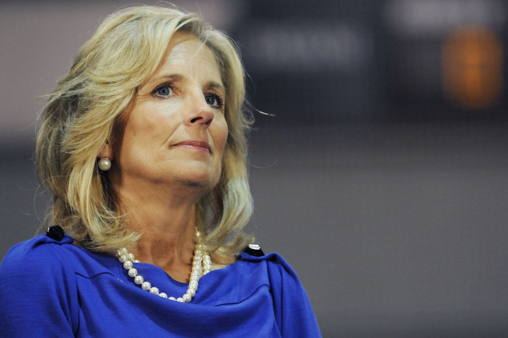 SCRANTON, PA - OCTOBER 12: Dr. Jill Biden listens in at a rally in support of Democratic presidential nomineee U.S. Sen. Barack Obama (D-IL)October 12, 2008 in Scranton, Pennsylvania.