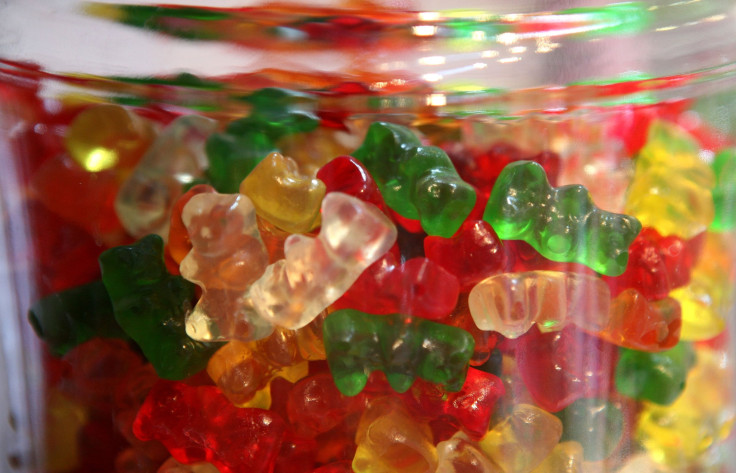 Gummy bears are displayed in a glass jar at Sweet Dish candy store in San Francisco, California, April 3, 2009.