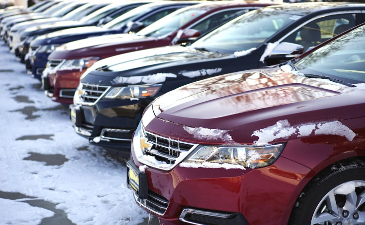A line of Chevrolet autos made by General Motors are seen for sale at a dealer in Wheat Ridge, Colorado, in this Febraury 2014 file photo.