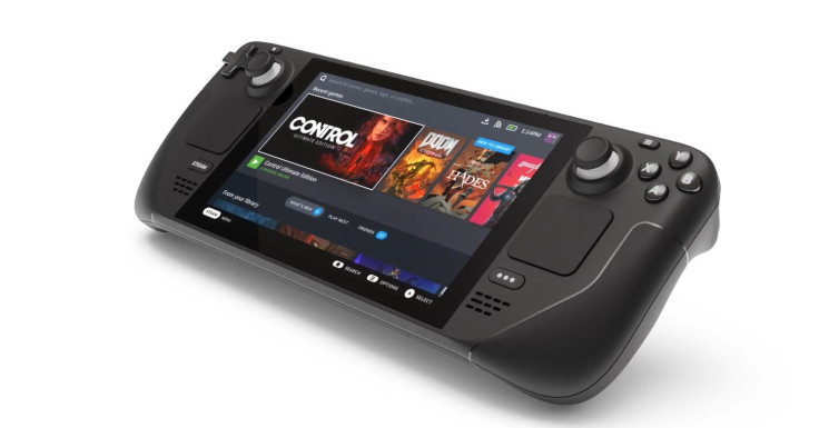 The Valve Steam Deck, a handheld PC designed for gaming on the go