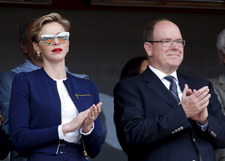 Prince Albert II of Monaco and Princess Charlene attend the final match of the Monte Carlo Masters, France, April 17, 2016.