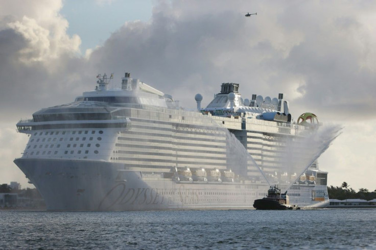 The Royal Caribbeanâs Odyssey of the Seas arrives at a Fort Lauderdale, Florida port on June 10, 2021 as cruise companies prepare to resume operations in July