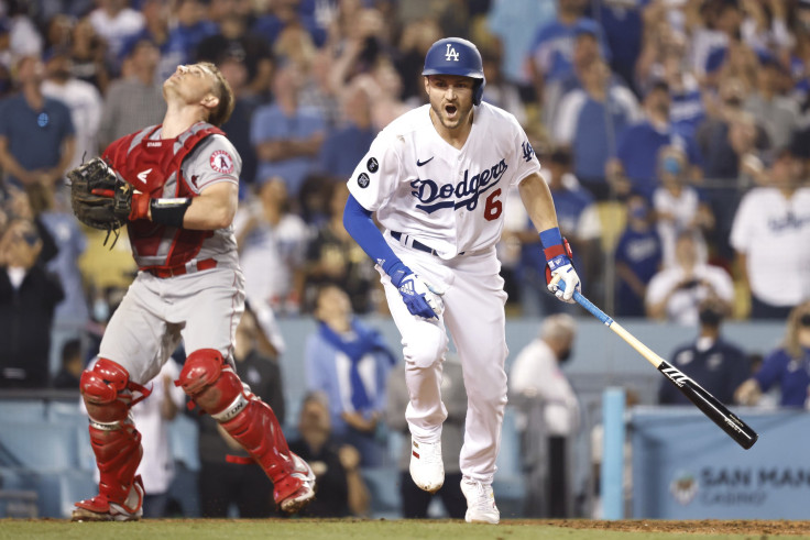 Trea Turner #6 of the Los Angeles Dodgers