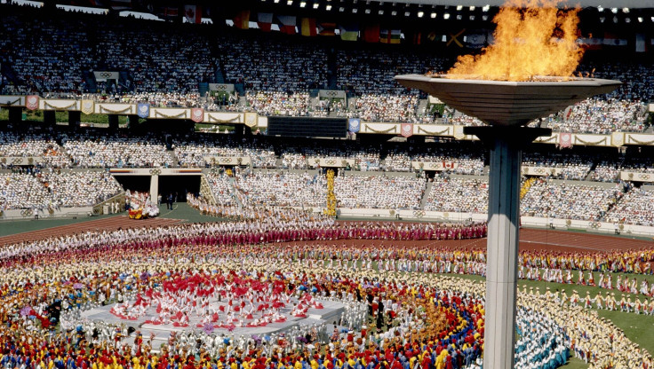 A photo of the Olympic torch at the Seoul 1988 Summer Olympics.