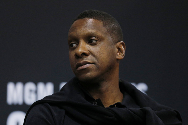 President Masai Ujiri of the Toronto Raptors looks on during the game between the Chicago Bulls and the Charlotte Hornets during the 2019 Summer League at the Cox Pavilion on July 10, 2019 in Las Vegas, Nevada. 