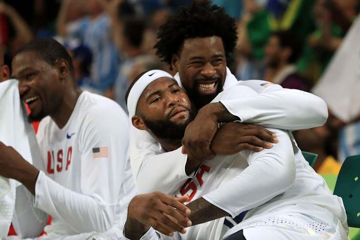 The Los Angeles Lakers are expected to make another go at DeAndre Jordan and DeMarcus Cousins. DeAndre Jordan #6 and Demarcus Cousins #12 of United States laugh on the bench while taking on Argentina during the Men's Quarterfinal match on Day 12 of the Ri