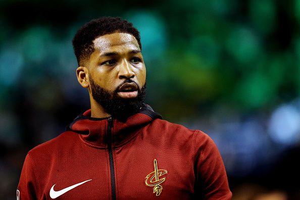Tristan Thompson warms up prior to Game One of the Eastern Conference Finals at TD Garden on May 13, 2018 in Boston.