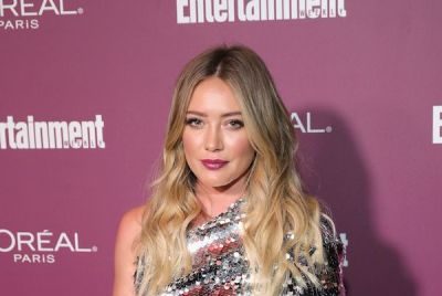 Hilary Duff is pictured attending the 2017 Entertainment Weekly Pre-Emmy Party at Sunset Tower in West Hollywood, California on Sept. 15, 2017.