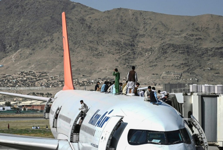 The situation in Kabul airport Aug. 16, 2021. Thousands of people are still waiting for their turn to be evacuated by the U.S. out of Kabul, Afghanistan.