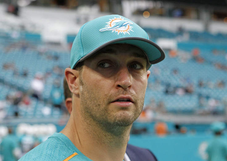 Jay Cutler, pictured on the sidelines at Hard Rock Stadium before the Miami Dolphins played against the Atlanta Falcons on Aug. 10, 2017 in Miami Gardens, Florida, could start in Week 2 of the NFL preseason against the Baltimore Ravens.