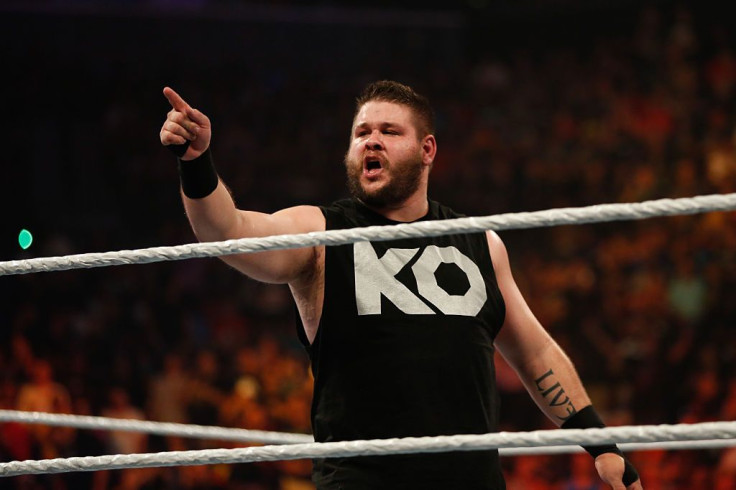 Kevin Owens makes his return to the WWE and will get a title shot at WWE Fastlane next month. Kevin Owens celebrates his victory over Cesaro at the WWE SummerSlam 2015 at Barclays Center of Brooklyn on August 23, 2015 in New York City.