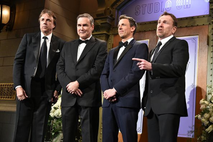 "Saturday Night Live 40th Anniversary Special" - Pictured (from left): Kevin Nealon, Norm Macdonald and Seth Meyers, Colin Quinn, on Feb. 15, 2015 