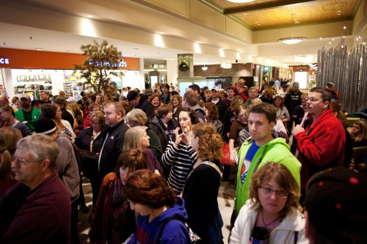 Holiday shoppers are pictured here.