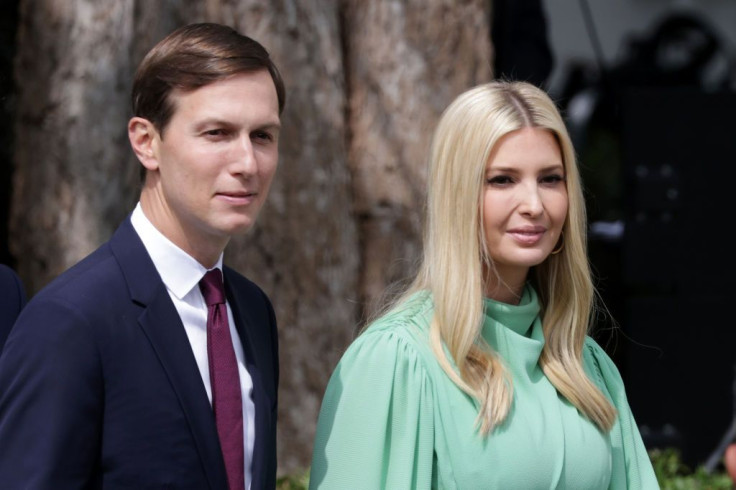 WASHINGTON, DC - SEPTEMBER 15: Special adviser to the president Jared Kushner (L) and Ivanka Trump arrive to the signing ceremony of the Abraham Accords on the South Lawn of the White House September 15, 2020 in Washington, DC. Witnessed by President Trum
