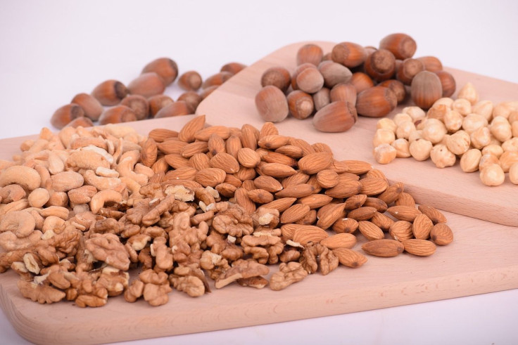 Pictured: A variety of nuts, including almonds and walnuts.