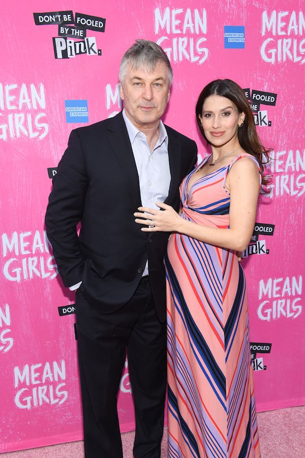 Pictured: Alec Baldwin and wife Hilaria, who recently welcomed their fourth child together, attending the opening night of "Mean Girls" on Broadway at August Wilson Theatre in New York City on April 8, 2018.