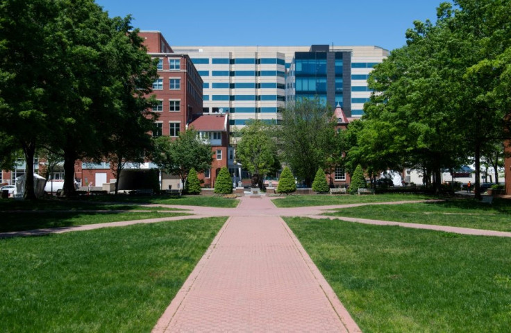 The TKE fraternity house at GWU was vandalized Sunday morning and a Torah scroll was "desecrated," the fraternity revealed. In photo: the campus of George Washington University.