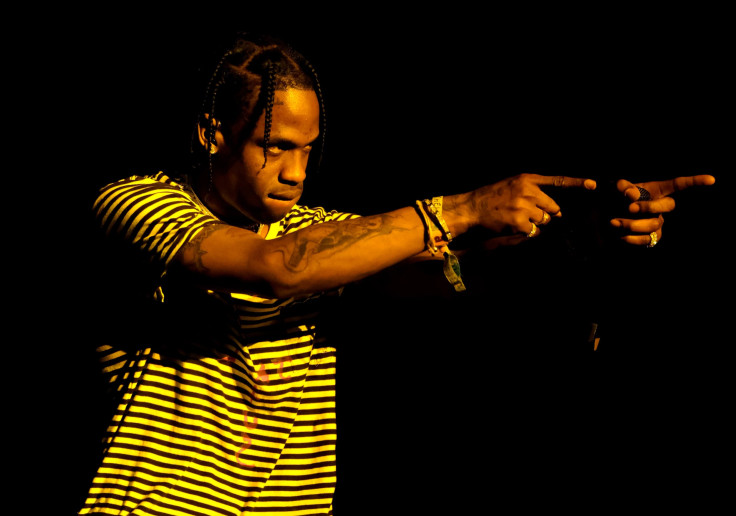 Travis Scott has issued a statement after a fan fell from a balcony during his concert. Pictured: Travis Scott on April 14, 2017 performing in Indio, California.
