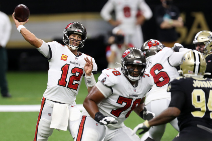 Tom Brady #12 of the Tampa Bay Buccaneers against the New Orleans Saints at Mercedes-Benz Superdome on September 13, 2020 in New Orleans, Louisiana.