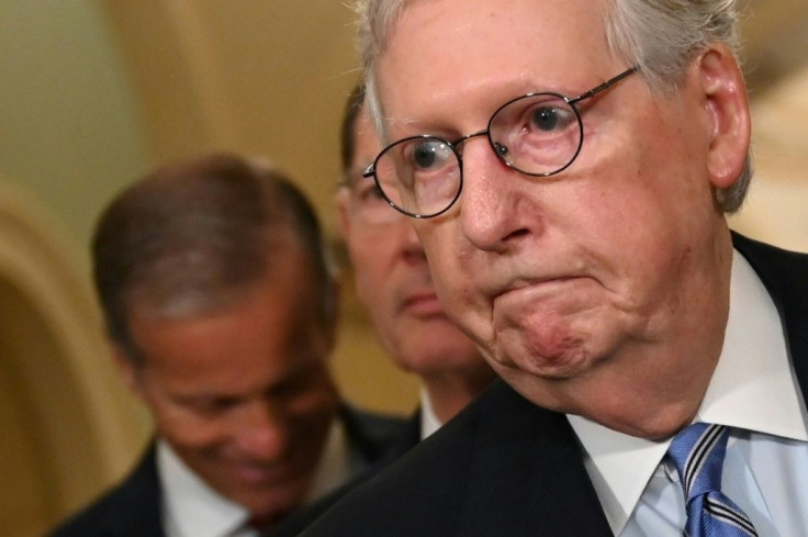 Donald Trump mocked Senate Minority Leader Mitch McConnell, R-Ky., for the latter's support for U.S. President Joe Biden's infrastructure bill.