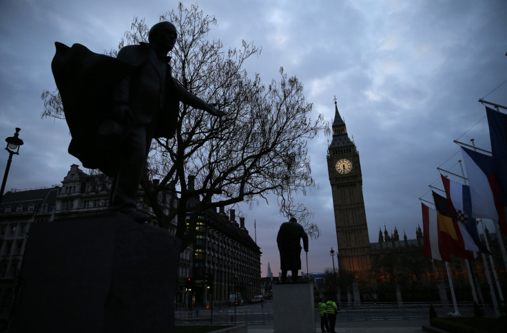 British lawmaker John Sewel resigned from a committee post after videos were leaked which appeared to show him doing drugs with prostitutes. In this photo, fawn breaks over the Houses of Parliament the day after Britain's general election, in London, May 