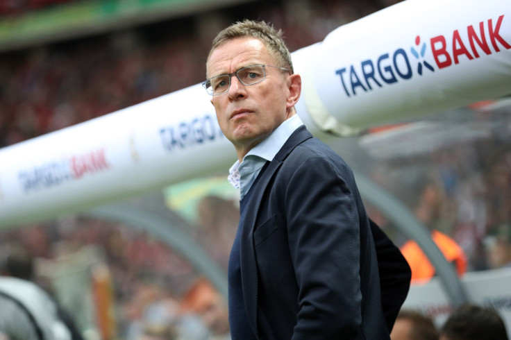 Ralf Rangnick, Manager of RB Leipzig looks on prior to the DFB Cup final between RB Leipzig and Bayern Muenchen at Olympiastadion on May 25, 2019 in Berlin, Germany. 
