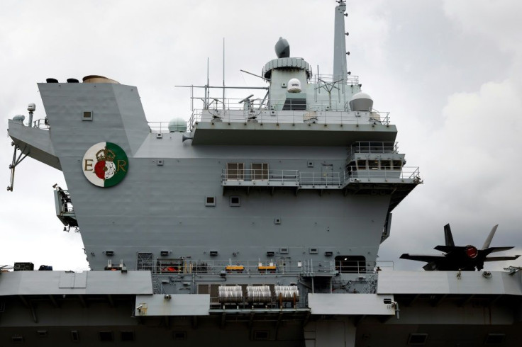 The British Royal Navy's HMS Queen Elizabeth aircraft which carried the crashed F-35B jet.