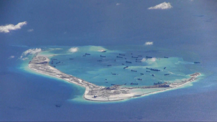 An aerial view of Spratly Islands.