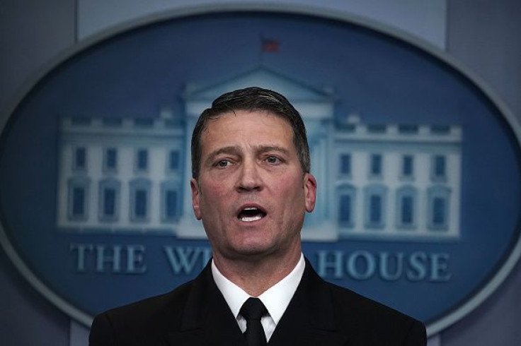 Physician to President Donald Trump, Dr. Ronny Jackson, speaks during the daily White House press briefing at the James Brady Press Briefing Room of the White House in Washington, DC., Jan. 16, 2018. 