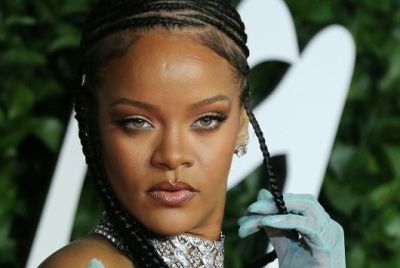 Barbadian singer Rihanna is seen in December 2019 in London.