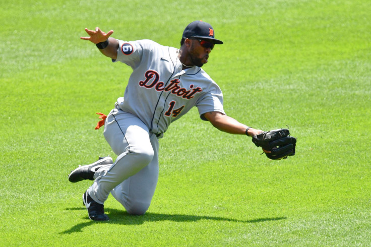 Christian Stewart #14 of the Detroit Tigers