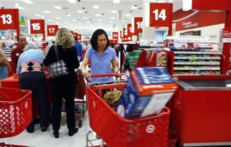 Shoppers checkout at a Target store in Virginia.