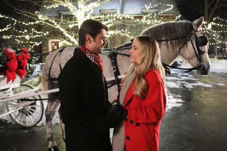 Brooke Nevin and Corey Sevier star in "It Takes A Christmas Village."