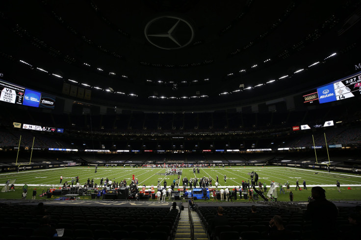 An empty stadium is shown during the second quarter during a game between the New Orleans Saints and the Tampa Bay Buccaneers at Mercedes-Benz Superdome on September 13, 2020 in New Orleans, Louisiana. 