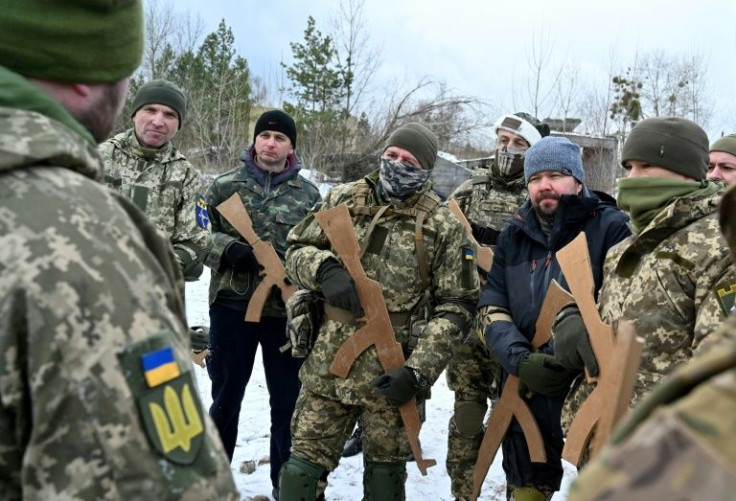 Fears have been mounting in Ukraine that Russia, which Kyiv says has massed around 100,000 troops on its side of the border, is plotting to launch a large-scale attack