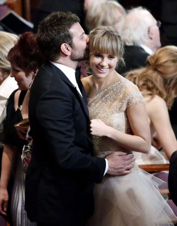 Actor Bradley Cooper and his model Suki Waterhouse at the 86th Academy Awards in Hollywood on March 2.