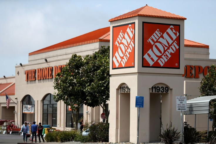 A sign is posted in front of a Home Depot store in El Cerrito, California. Home Depot reported less than sterling operating results for the quarter ended Feb. 3.