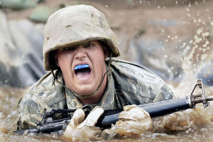 Representation. A soldier undergoing training.