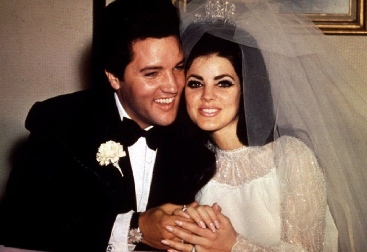 Entertainer Elvis Presley sits cheek to cheek with his bride, the former Priscilla Ann Beaulieu, following their wedding May 1, 1967 is Las Vegas, Nevada.