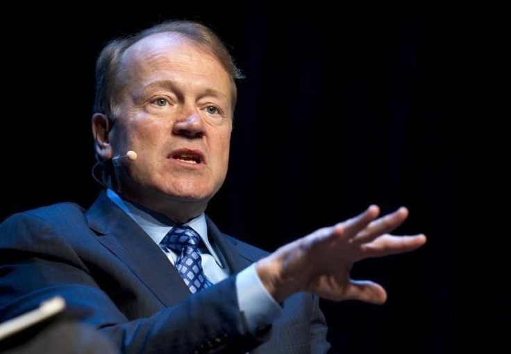 John Chambers is stepping down as CEO of Cisco to become executive chairman. He is pictured here speaking during a panel discussion during the 2015 International Consumer Electronics Show in Las Vegas, Jan. 7, 2015. 