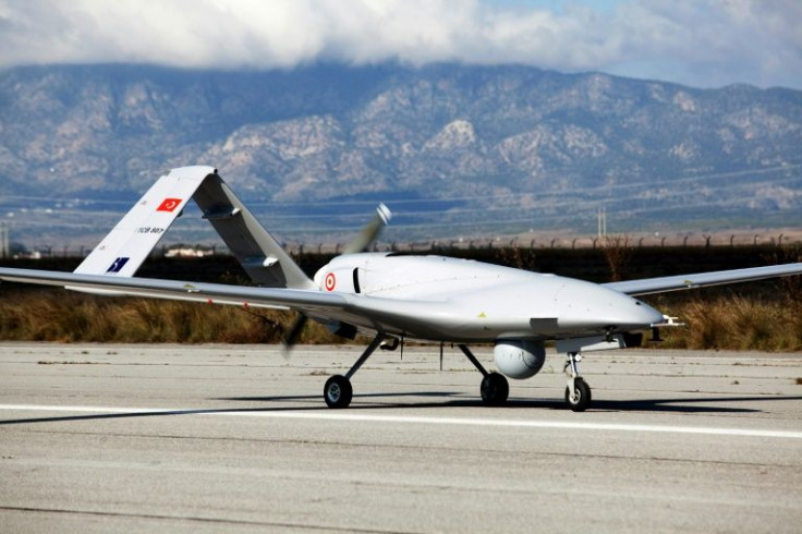 Representation. A Bayraktar TB2 attack drone owned by Ukraine. 